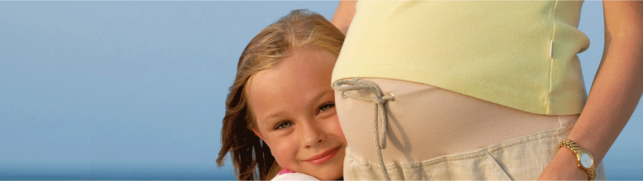 Girl hugging mom